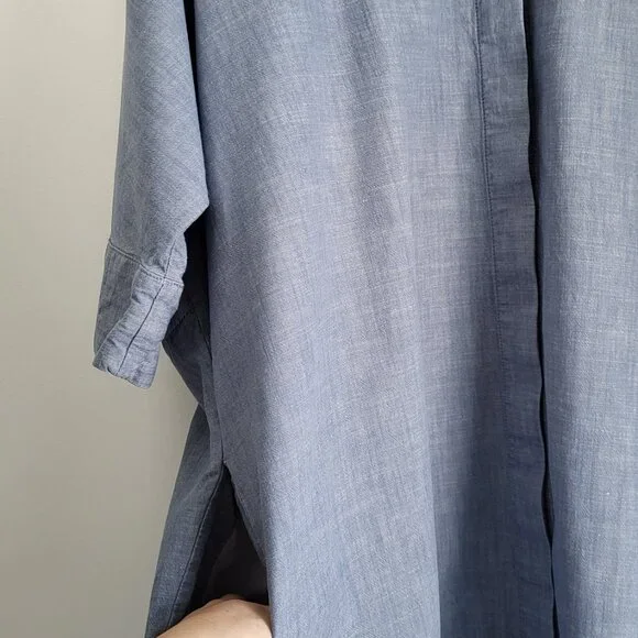 COS Blue Oversized Cotton Shirt Dress Pockets I Size M (fits L too) - Picture 8 of 14